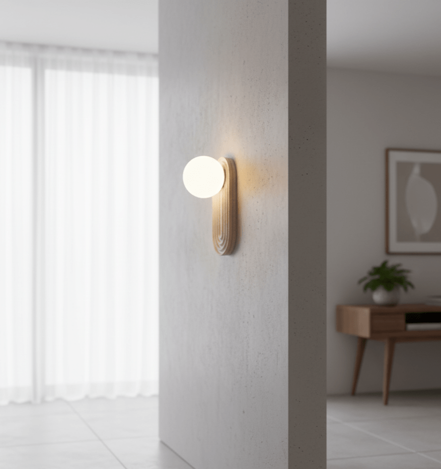 Arco Travertine Wall Light, Hardwired Wall Sconce, detail 10