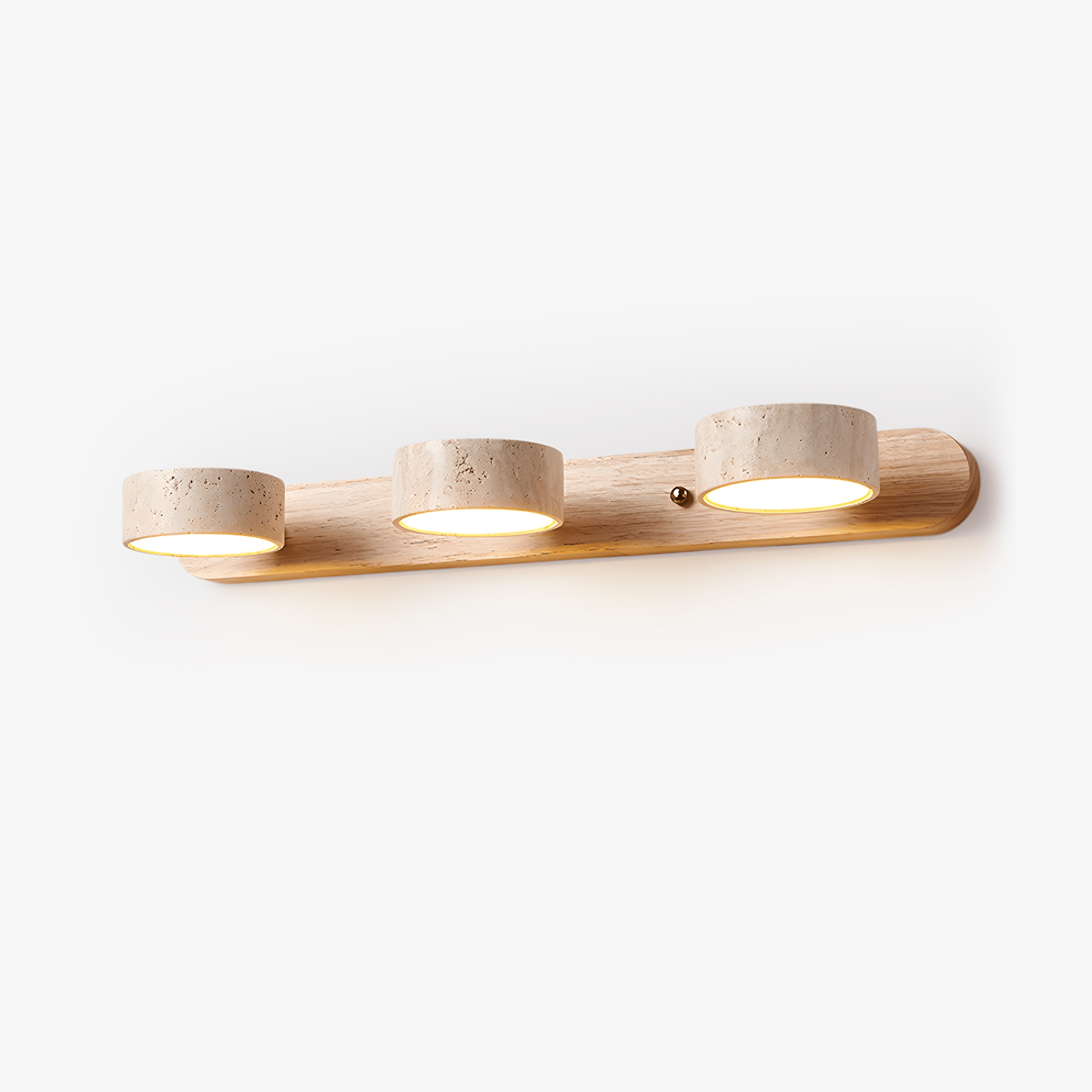Travertine Duo Rechargeable Wall Light, Bathroom Wall Sconce, Dia 32cm x H 6cm