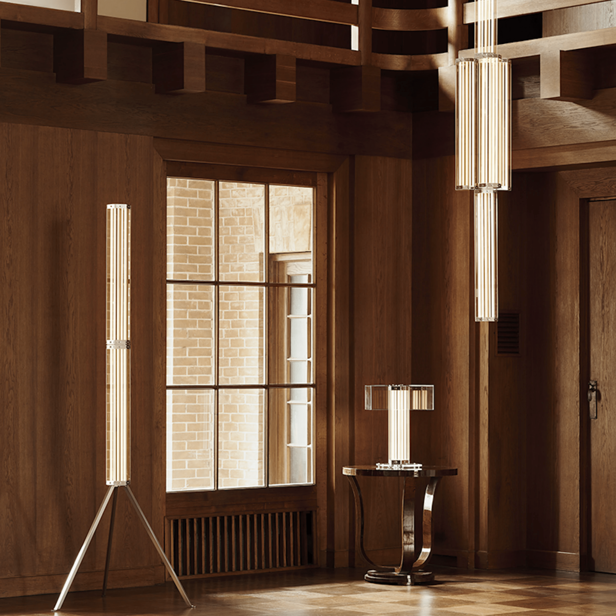 Hexagonal Glass Floor Light, Floor Lamp, detail 8