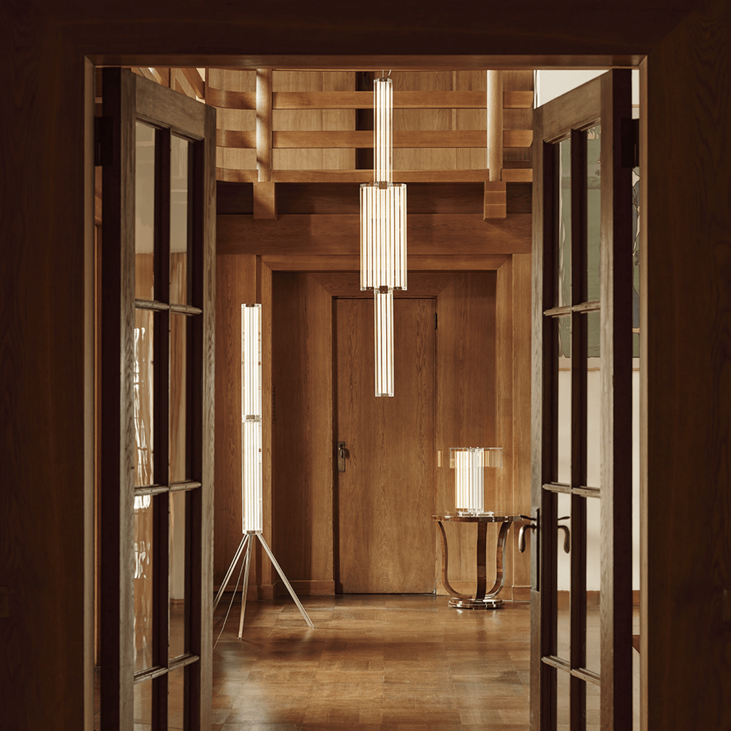 Hexagonal Glass Floor Light, Floor Lamp, detail 7