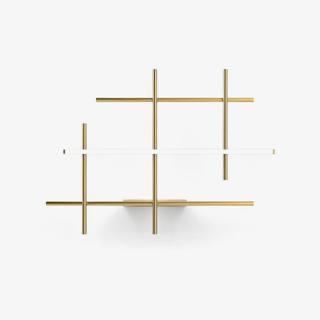 Geometric Linear Wall Light, Hardwired Wall Sconce, Metal, L 131cm x W 12cm x H 83cm