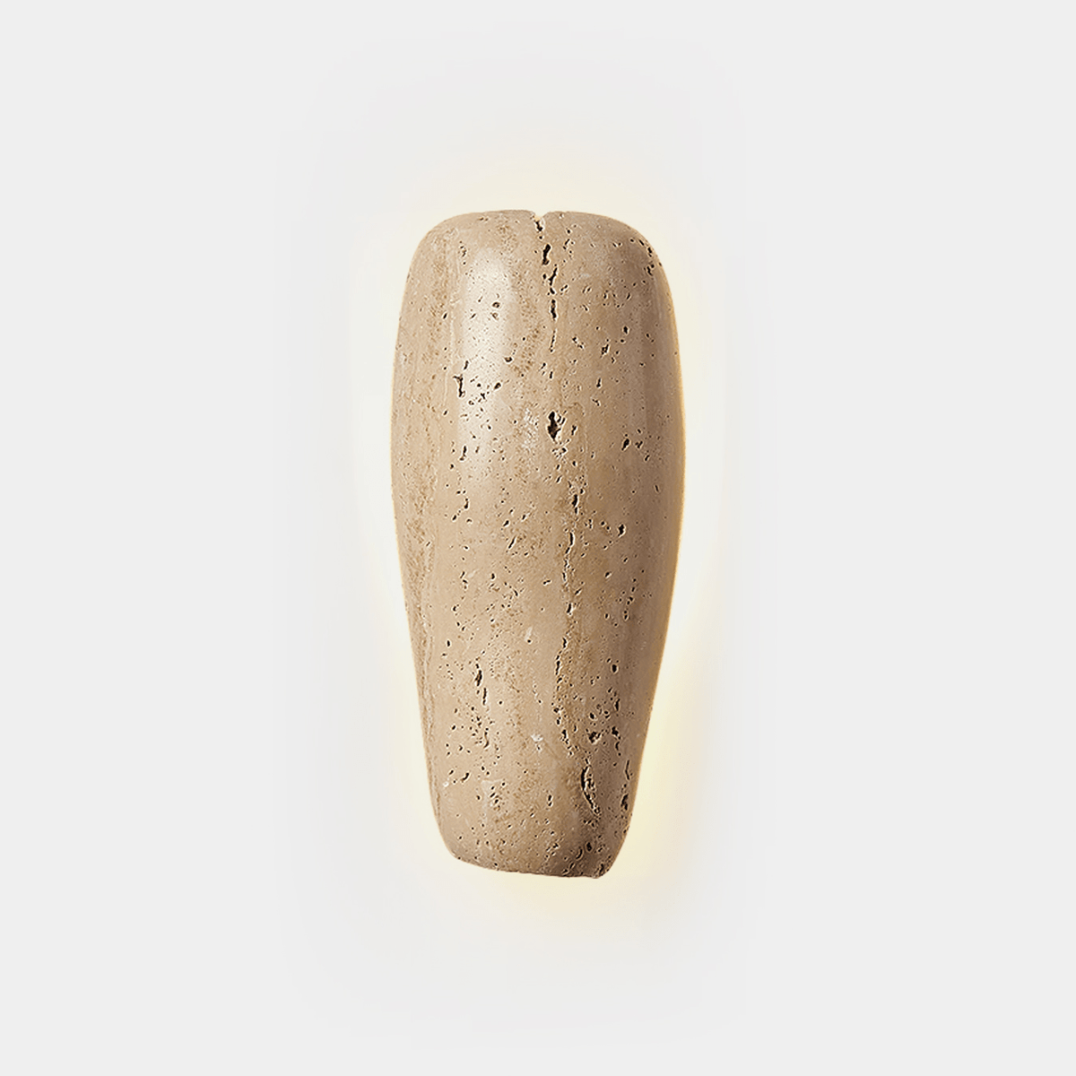 Earthy Stone Wall Light, Hardwired Wall Sconce, Metal, Dia 13cm x H 18cm