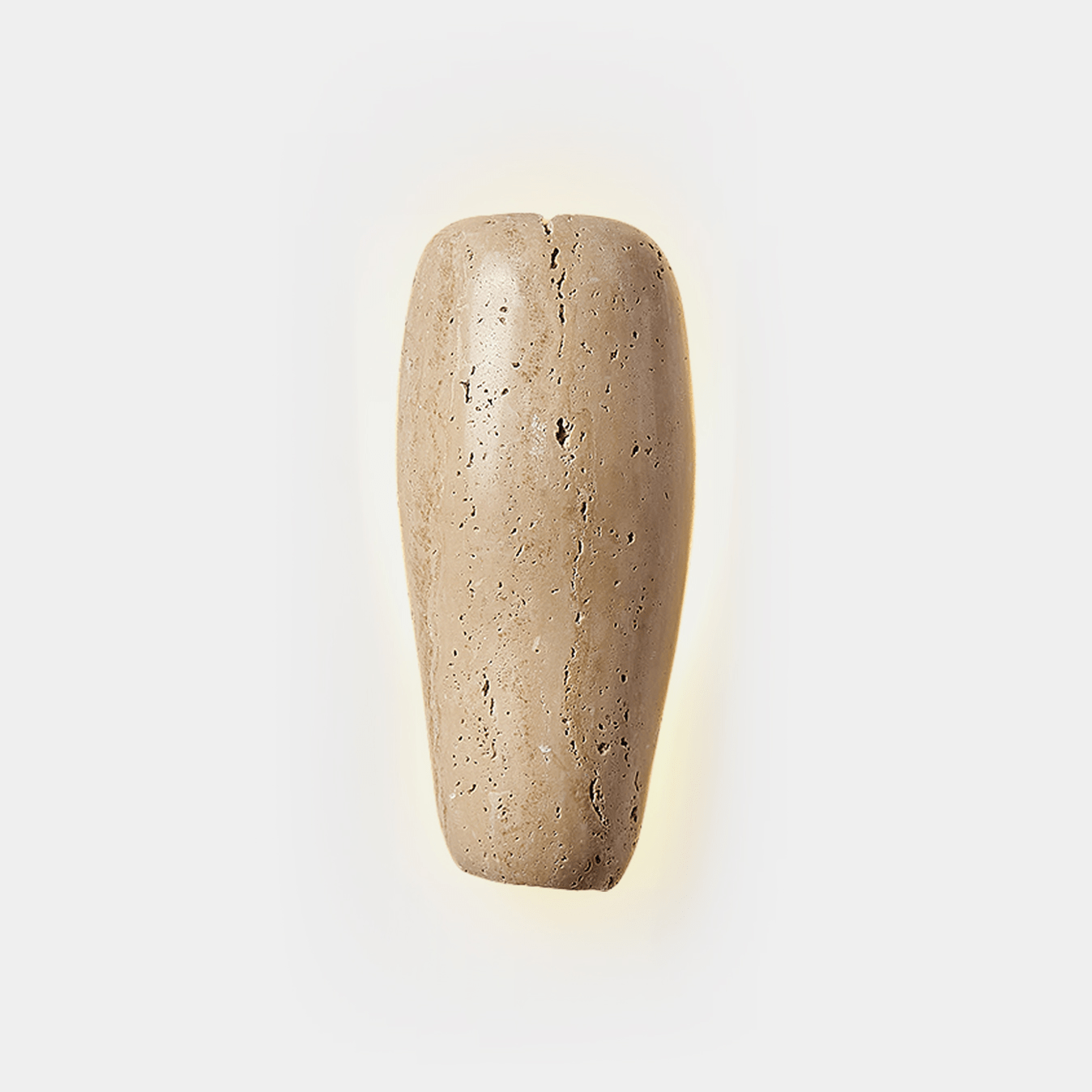 Earthy Stone Wall Light, Hardwired Wall Sconce, Metal, Dia 13cm x H 18cm