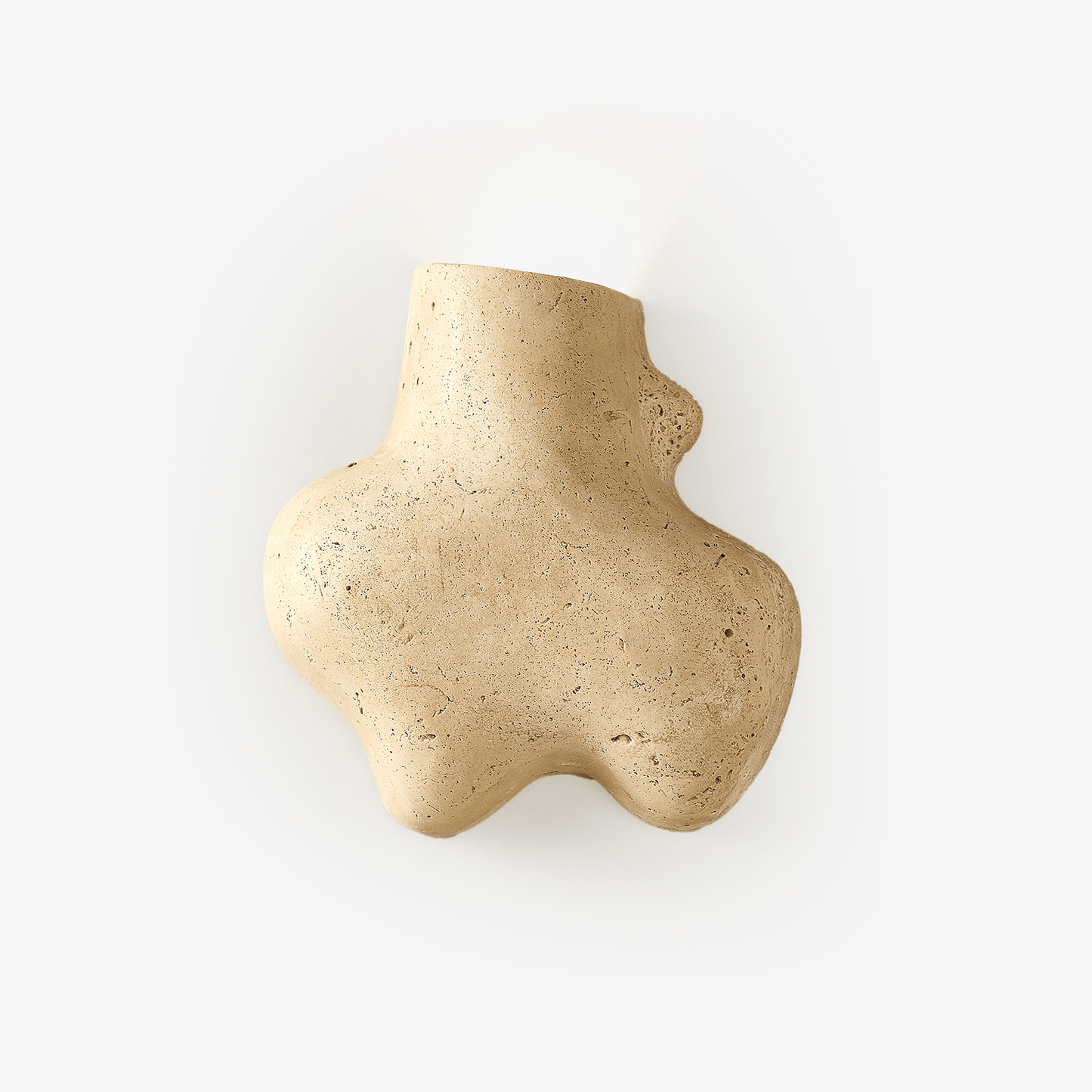 Travertine Abstract Wall Light, Hardwired Wall Sconce, Metal, Dia 18cm x 18cm