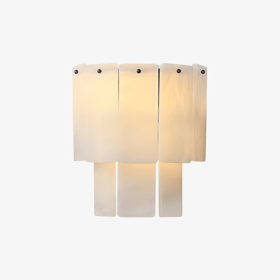 Fractured Alabaster Wall Light - Wall Lamp, Hardwired Wall Sconce, Metal, Dia 16cm x W 26cm x H 20cm