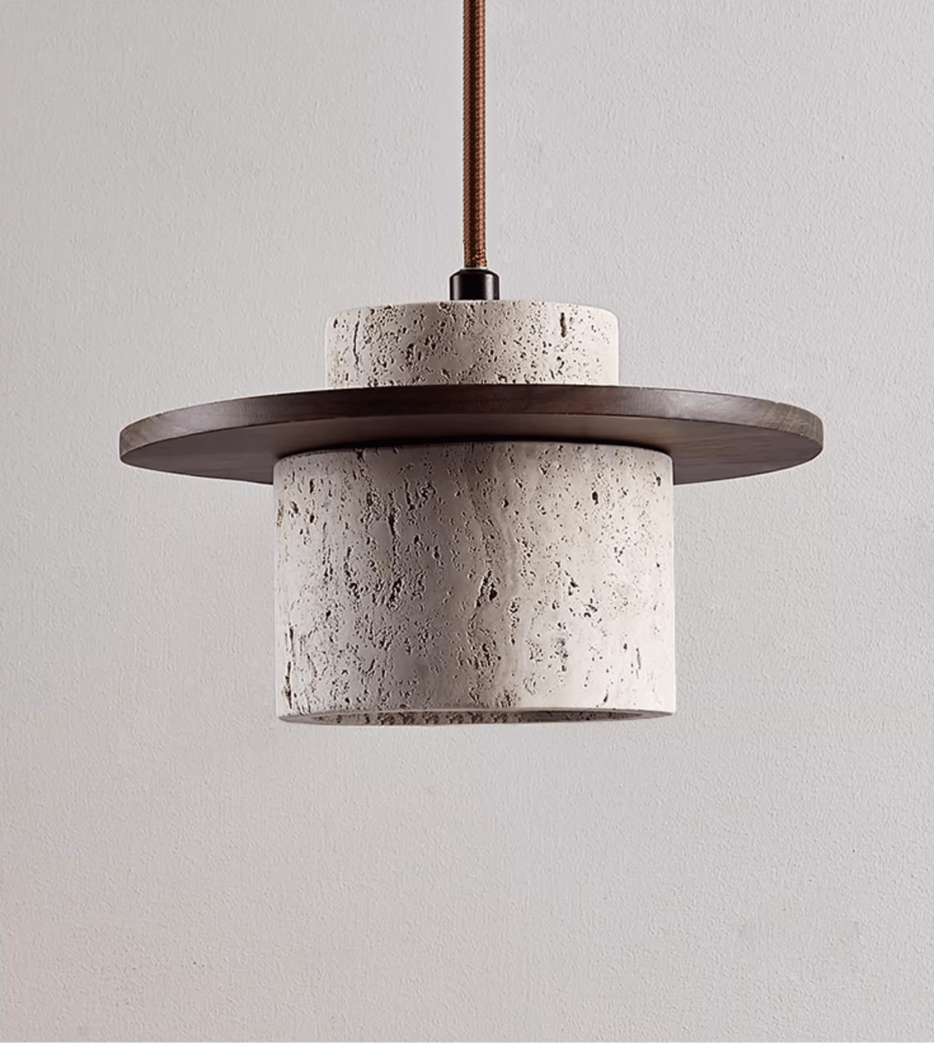 Cylindrical Stone Wall Light, Hardwired Wall Sconce, detail 6