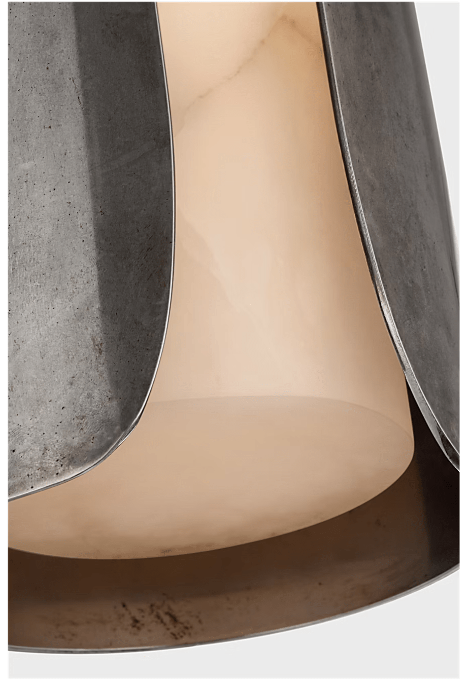 Cradled Alabaster Wall Light, Hardwired Wall Sconce, detail 15