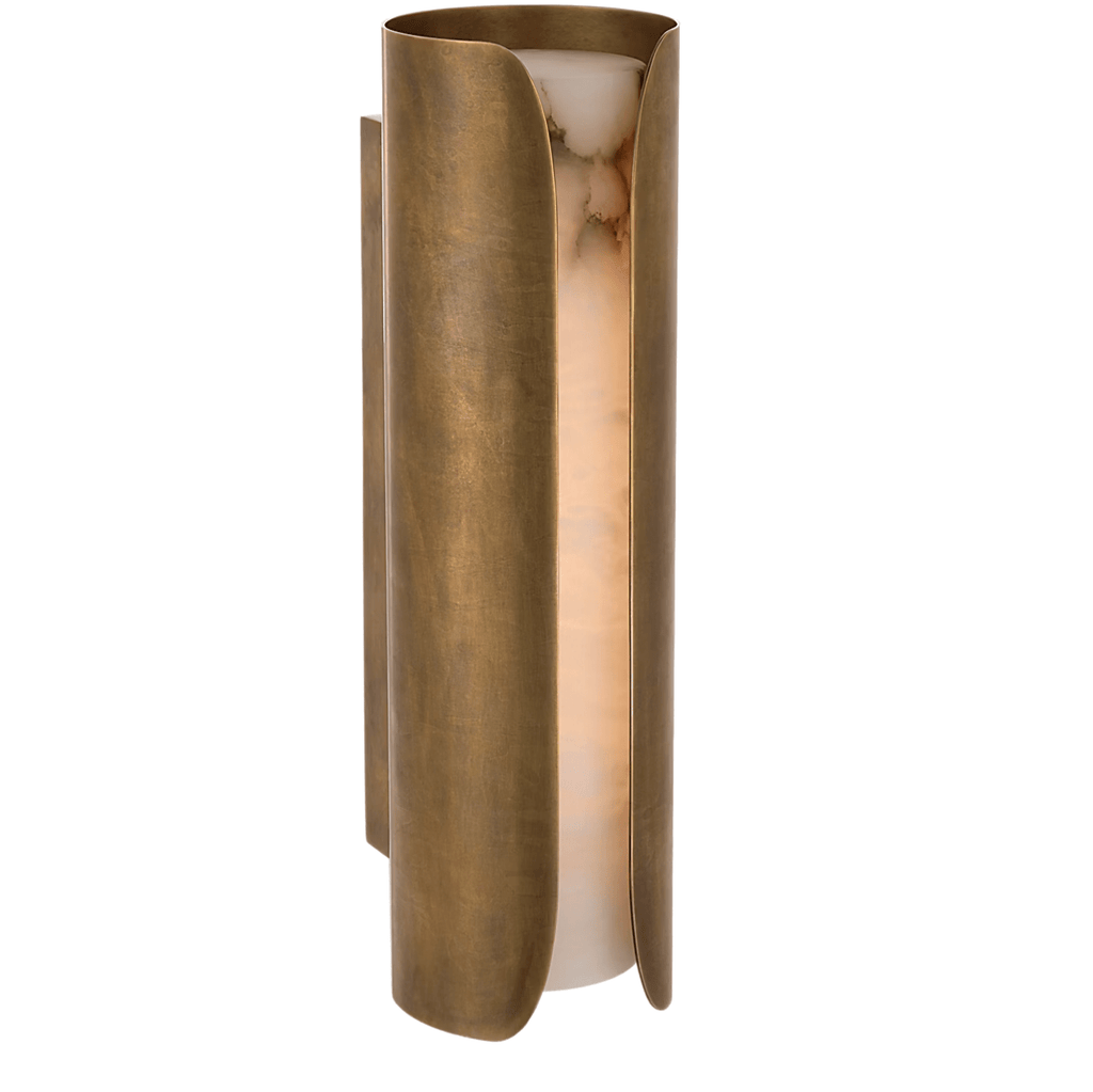 Cradled Alabaster Wall Light, Hardwired Wall Sconce, detail 12