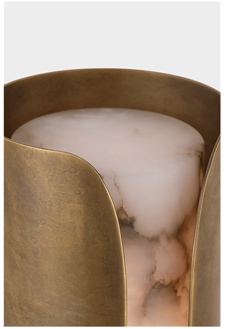 Cradled Alabaster Wall Light, Hardwired Wall Sconce, detail 8