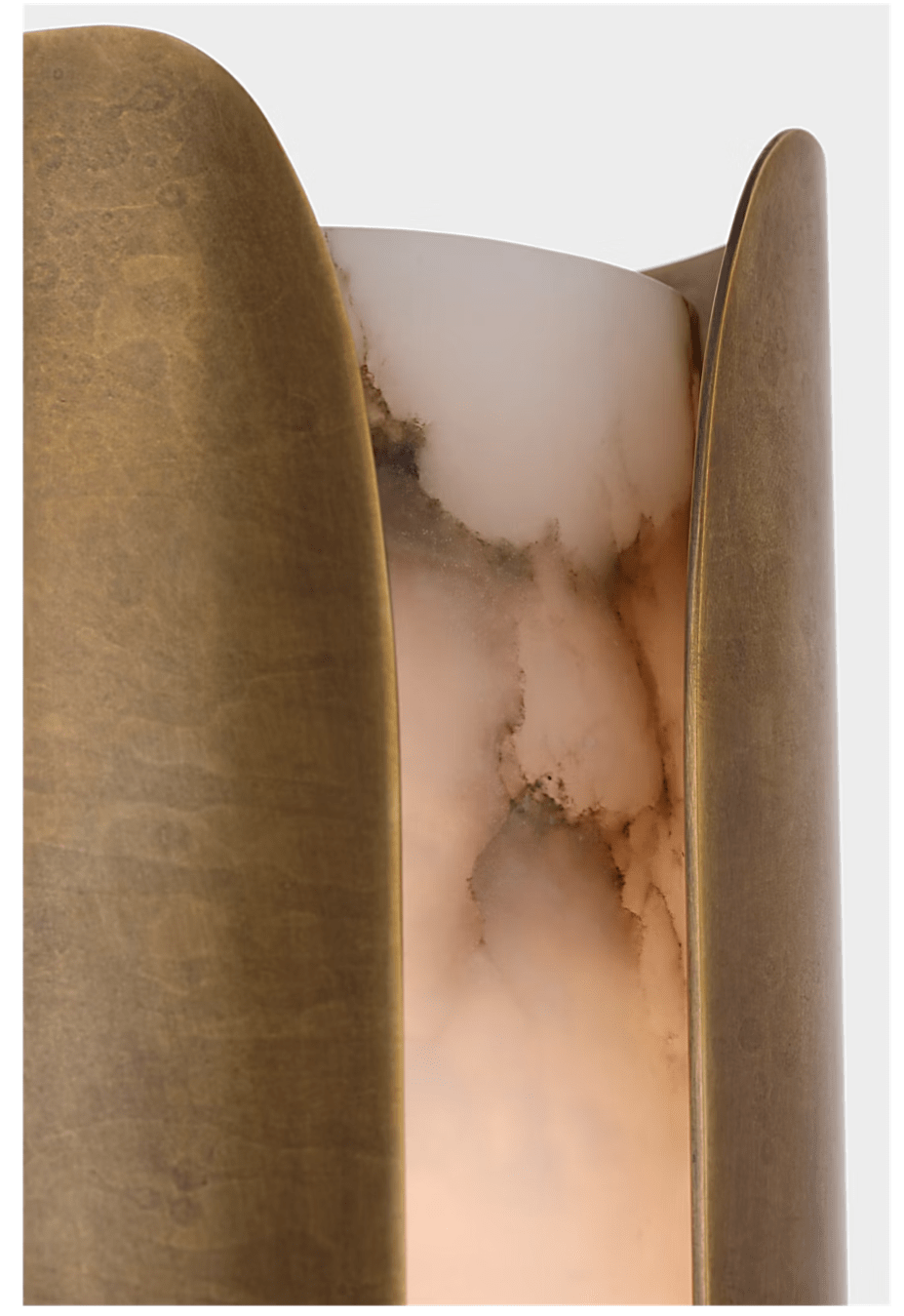 Cradled Alabaster Wall Light, Hardwired Wall Sconce, detail 14