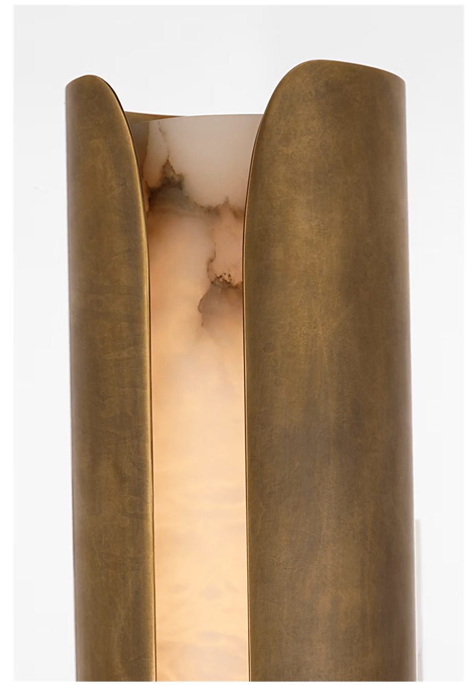 Cradled Alabaster Wall Light, Hardwired Wall Sconce, detail 5