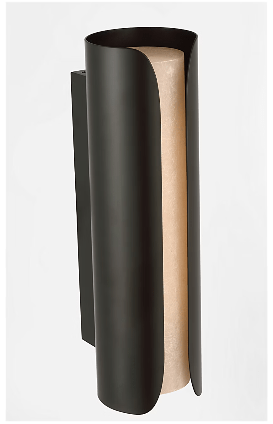 Cradled Alabaster Wall Light, Hardwired Wall Sconce, detail 23