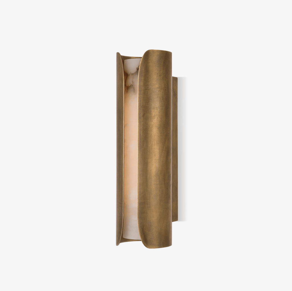 Cradled Alabaster Wall Light, Hardwired Wall Sconce, detail 2