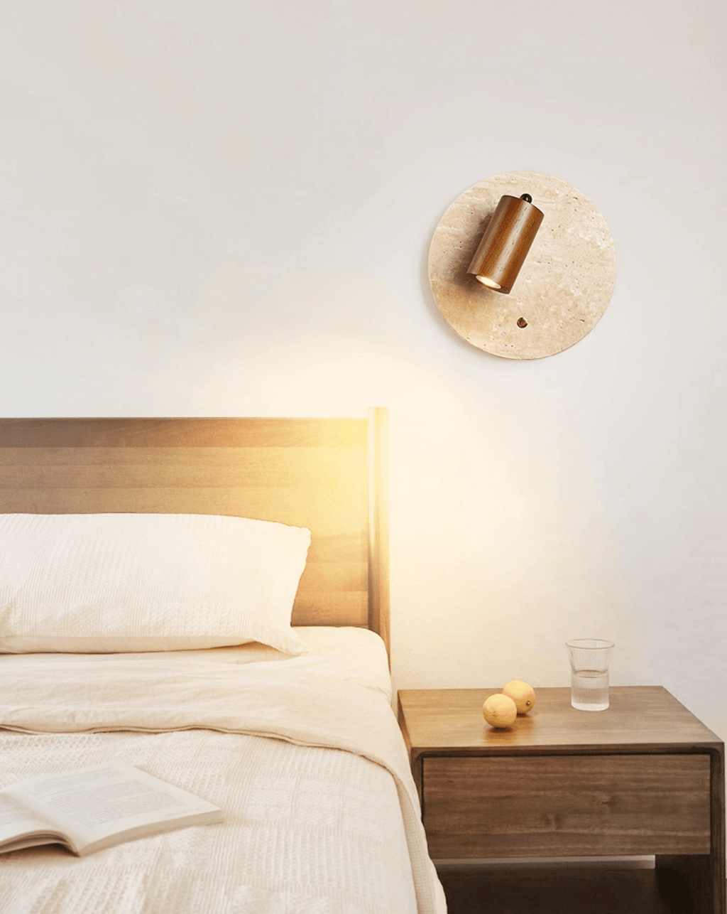 Travertine Spot Wall Light, Hardwired Wall Sconce, detail 5