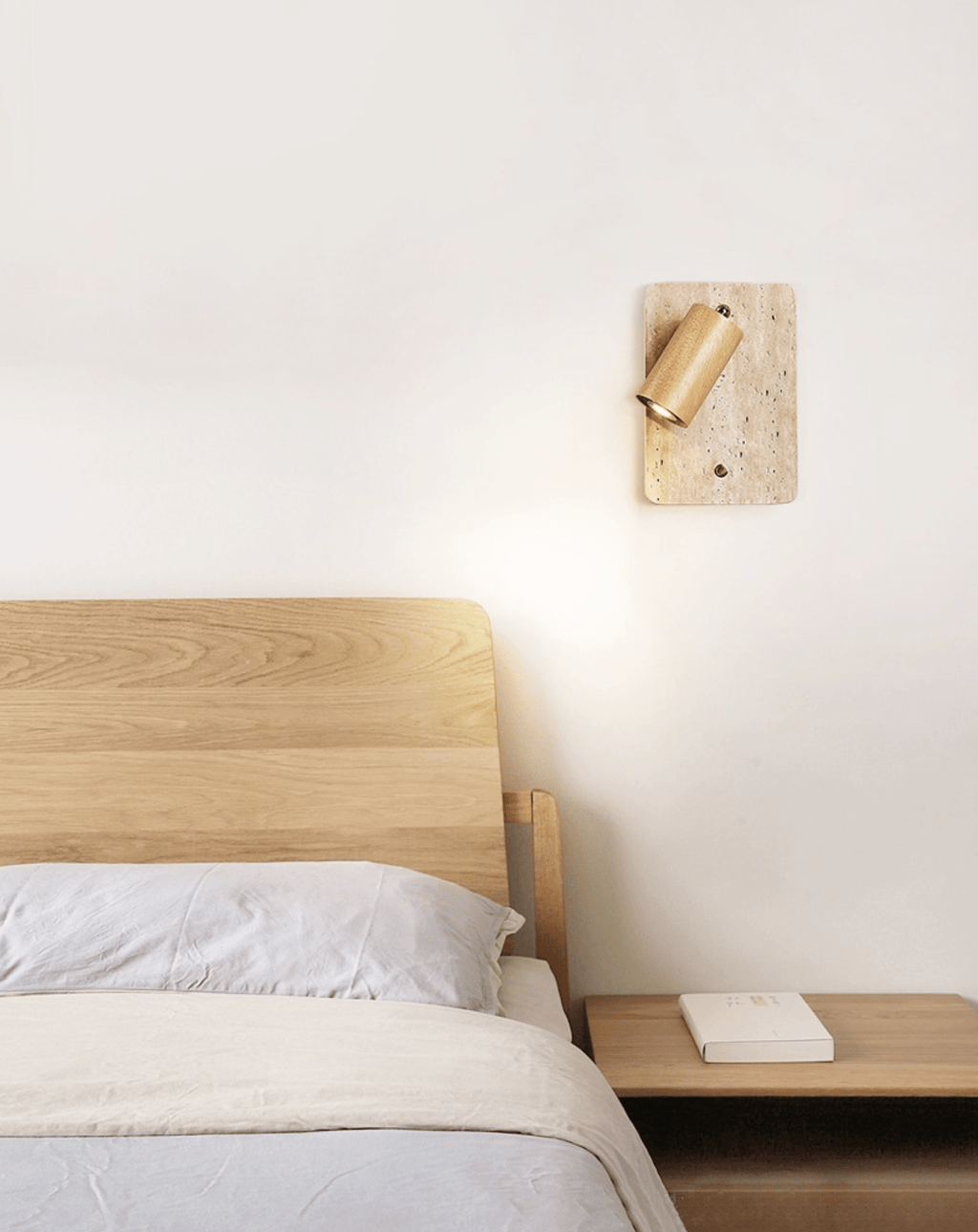 Travertine Spot Wall Light, Hardwired Wall Sconce, detail 4