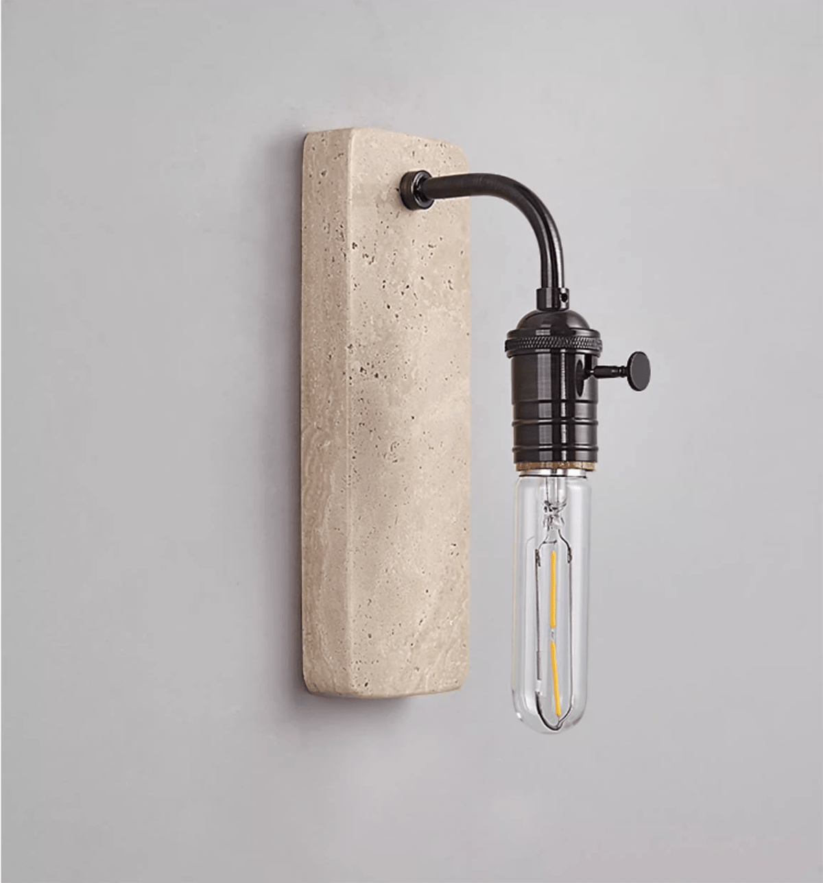 Industrial Stone Wall Light, Hardwired Wall Sconce, detail 10