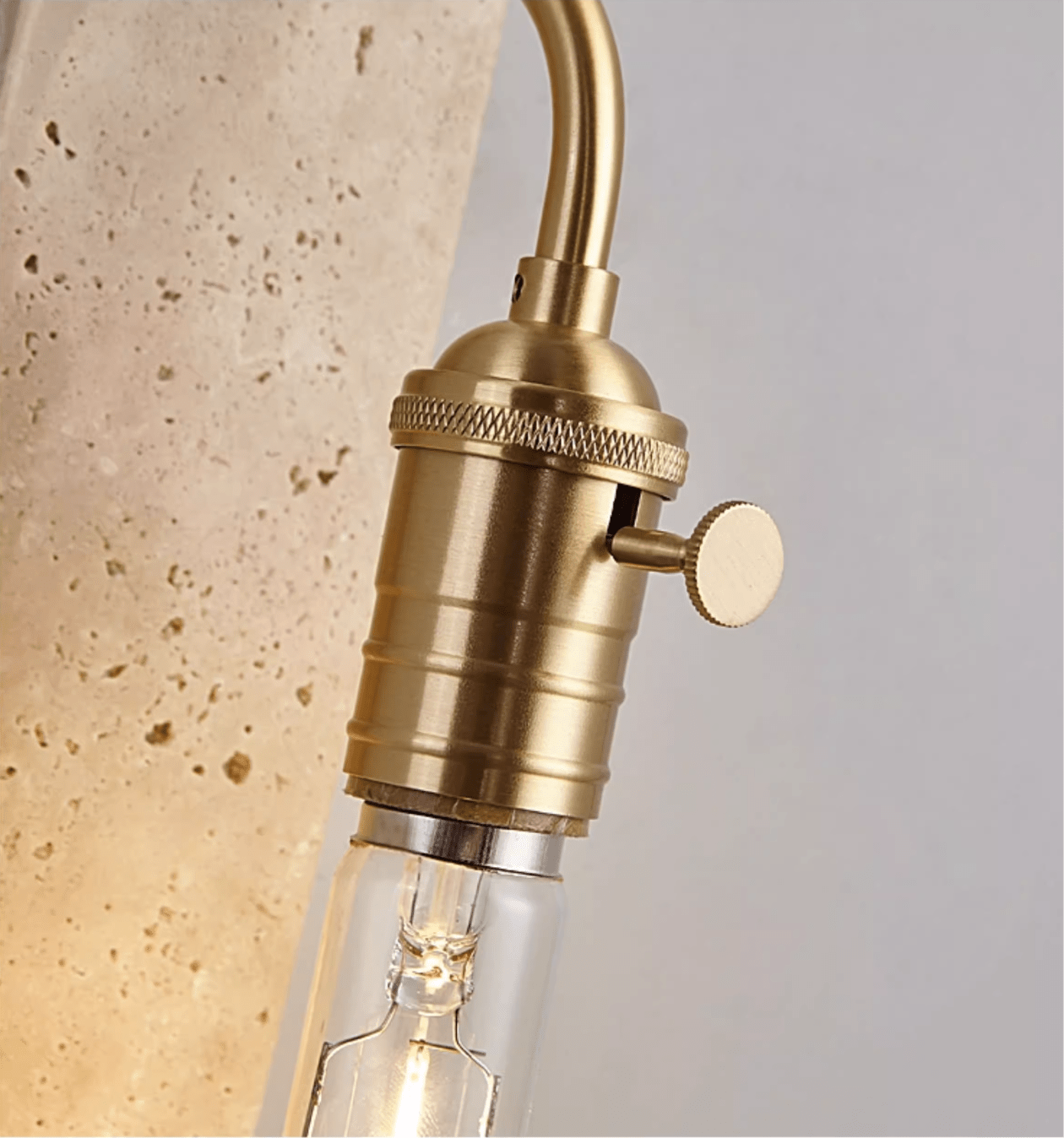 Industrial Stone Wall Light, Hardwired Wall Sconce, detail 13