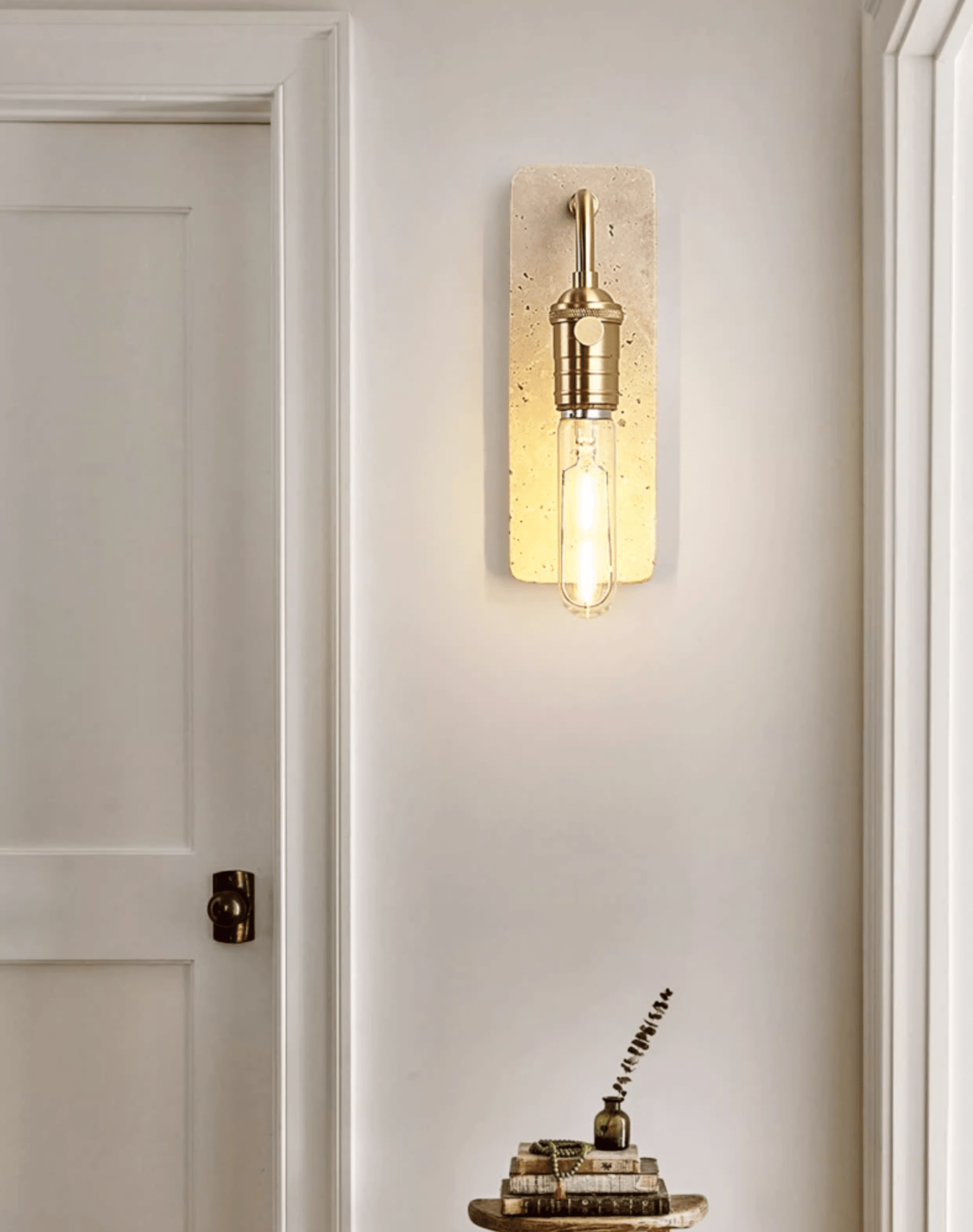 Industrial Stone Wall Light, Hardwired Wall Sconce, detail 14