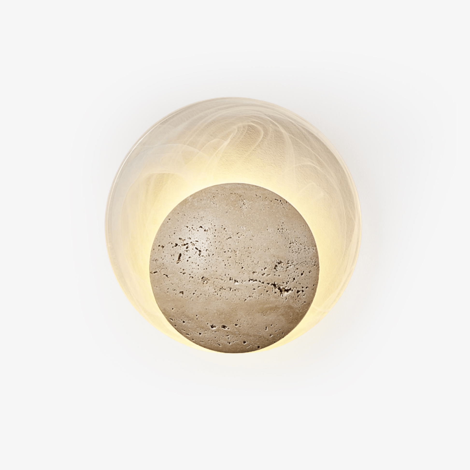 Genesis Travertine Wall Light, Hardwired Wall Sconce, detail 2