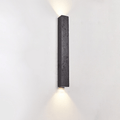 Clean-Lined Stone Finish Wall Light, Hardwired Wall Sconce, Metal, Dia 5cm x H 60cm