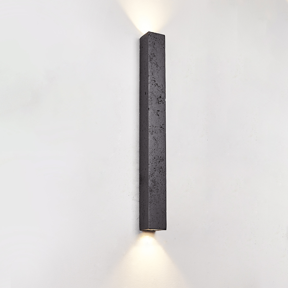 Clean-Lined Stone Finish Wall Light, Hardwired Wall Sconce, detail 13