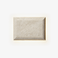 Mesa Glow Travertine Wall Light, Hardwired Wall Sconce, Metal, Dia 25cm x H 18cm