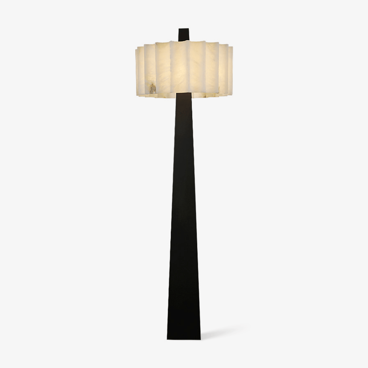 Origami Pleat Alabaster Floor Light, Floor Lamp, Metal, Dia 50cm x H 165cm