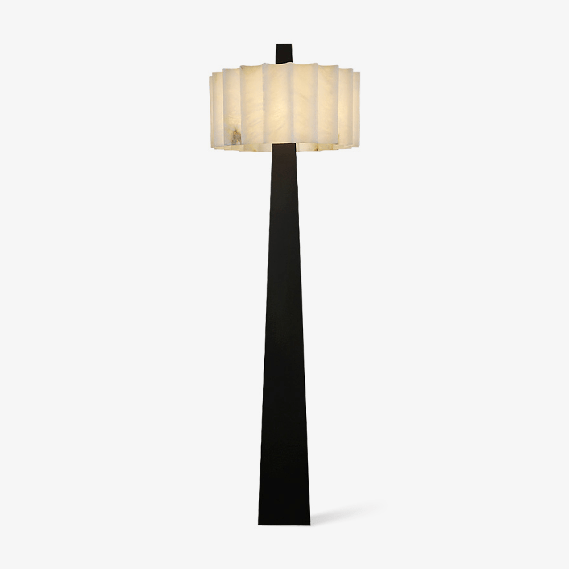 Origami Pleat Alabaster Floor Light, Floor Lamp, Metal, Dia 50cm x H 165cm