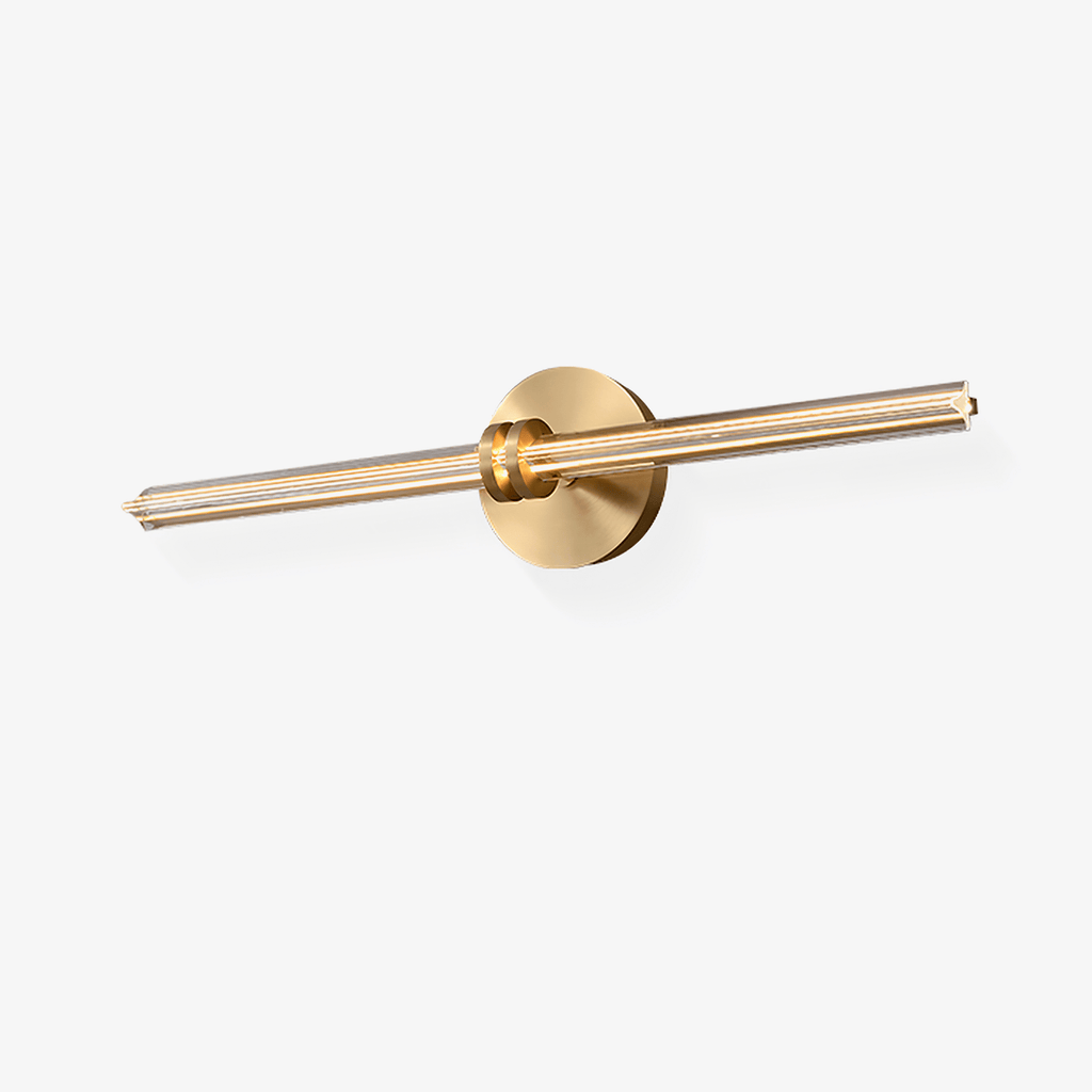 Linear Filament Wall Light, Hardwired Wall Sconce, Metal, Dia 60cm x H 23cm