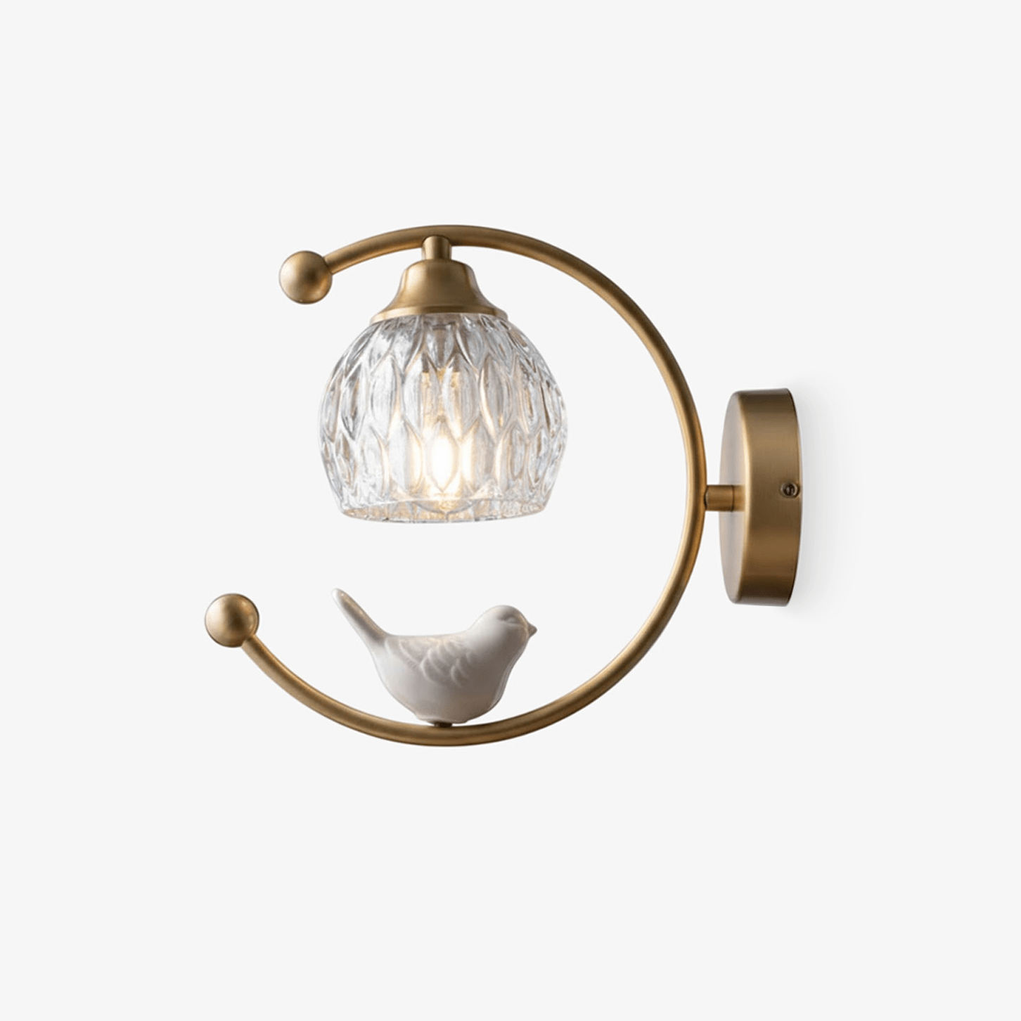 Nuvia Bird Wall Light, Hardwired Wall Sconce, detail 2