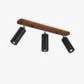 Metal Volcanic Wood Trio Ceiling Spot, Hardwired Wall Sconce, Dia 60cm x H 16cm