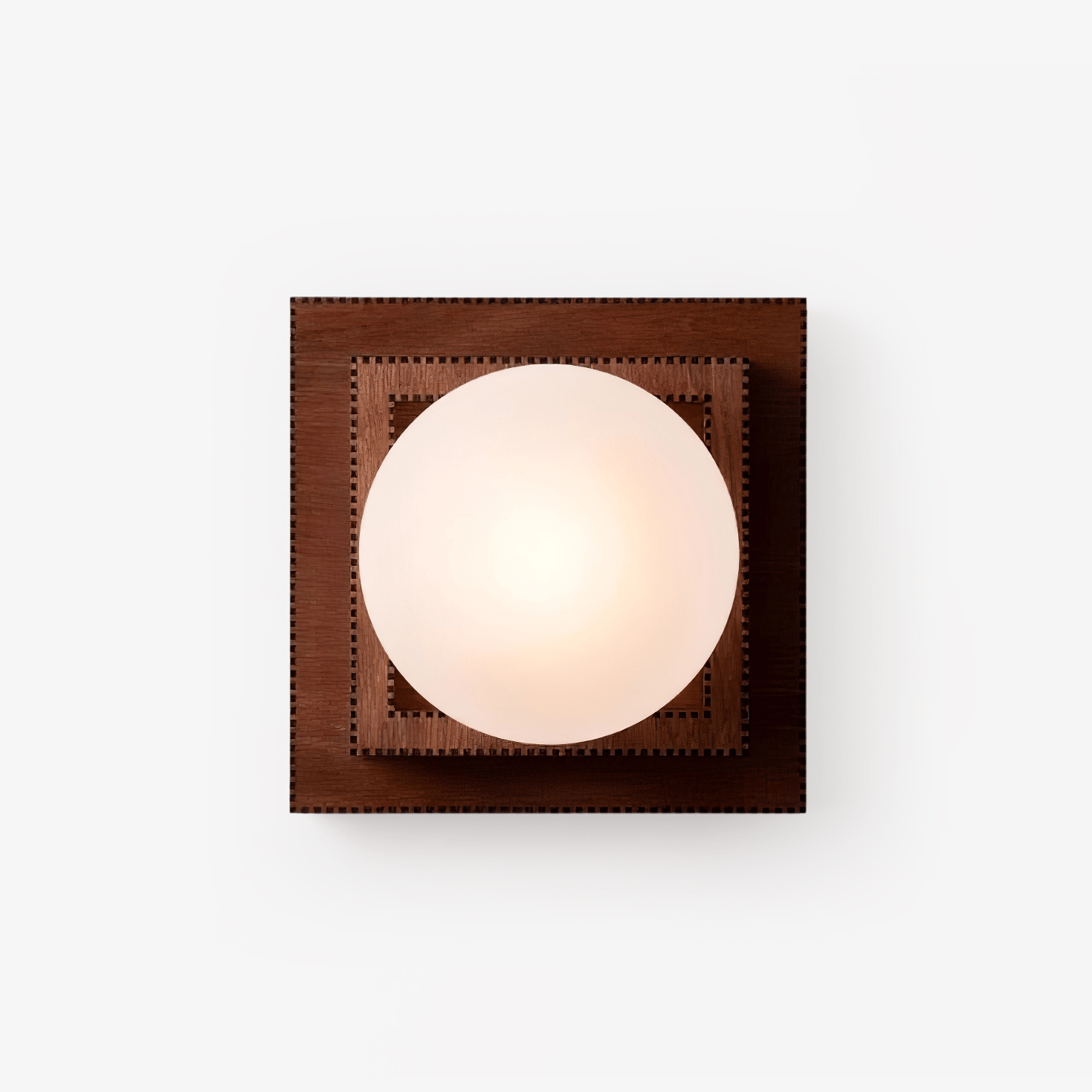 Wood Layered Globe Wall Light, Hardwired Wall Sconce, detail 2