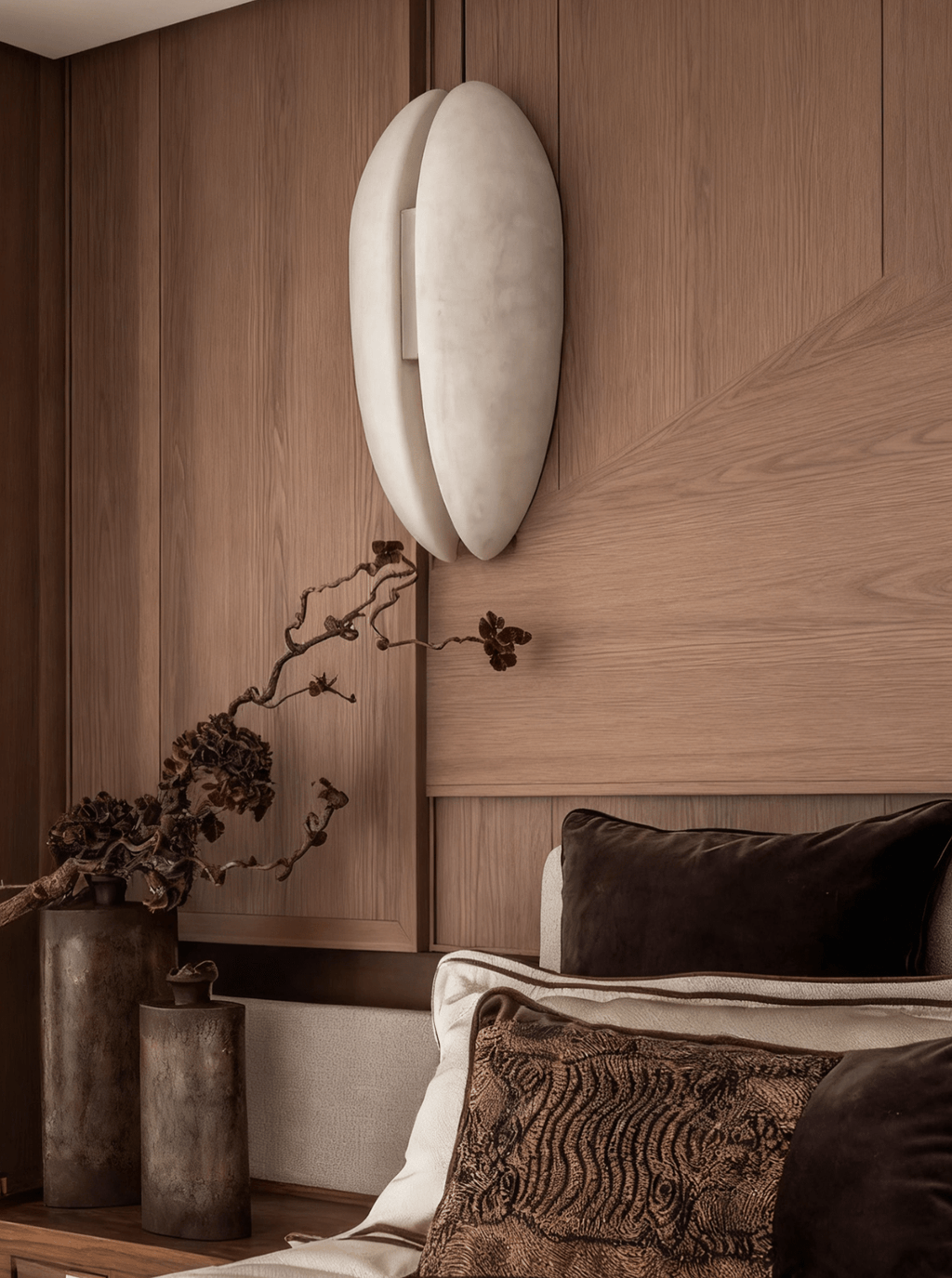 Alabaster Veil Wall Light, Hardwired Wall Sconce, detail 15