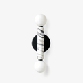 Obelisk Orb Wall Light, Hardwired Wall Sconce, Metal, Dia 12cm x H 37cm
