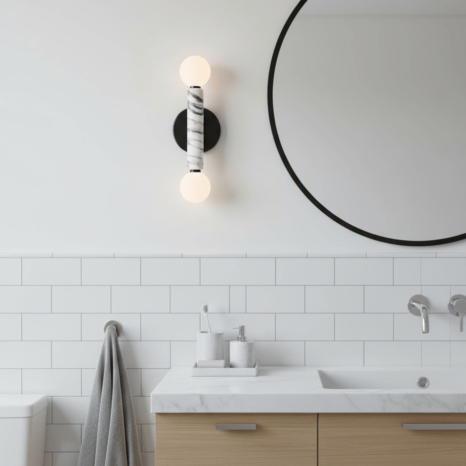 Obelisk Orb Wall Light, Hardwired Wall Sconce, detail 5