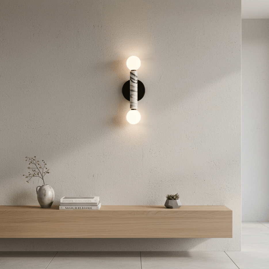 Obelisk Orb Wall Light, Hardwired Wall Sconce, detail 12