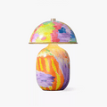 Abstract Mural Table Light, Bedside Table Lamp, Metal, Dia 26cm x H 38cm