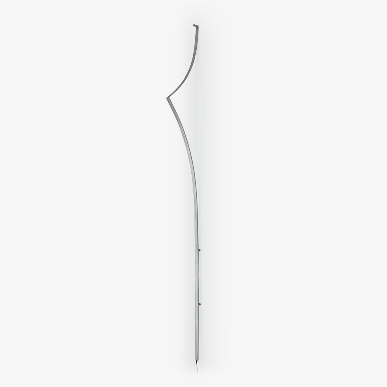 Clean-Lined Curving Ribbon LED Wall Light, Plug-In Wall Sconce, Metal, W 2cm x H 208cm x Depth 19.5cm