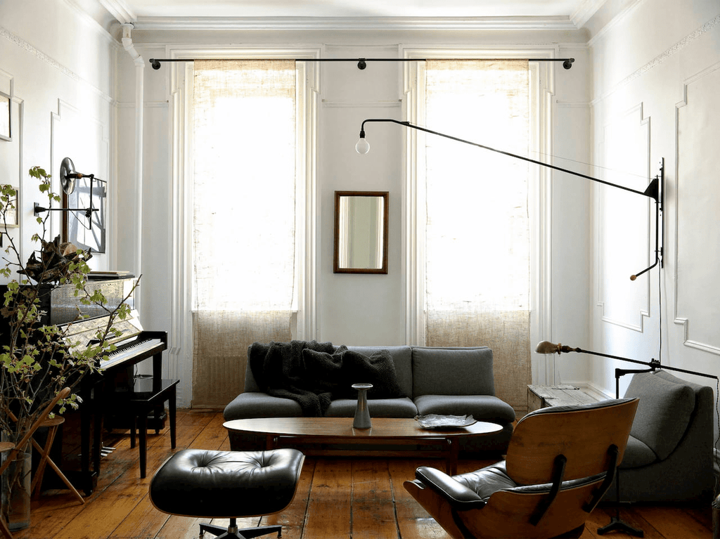 Black Long Arm Wall Light, Plug-In Wall Sconce, detail 16