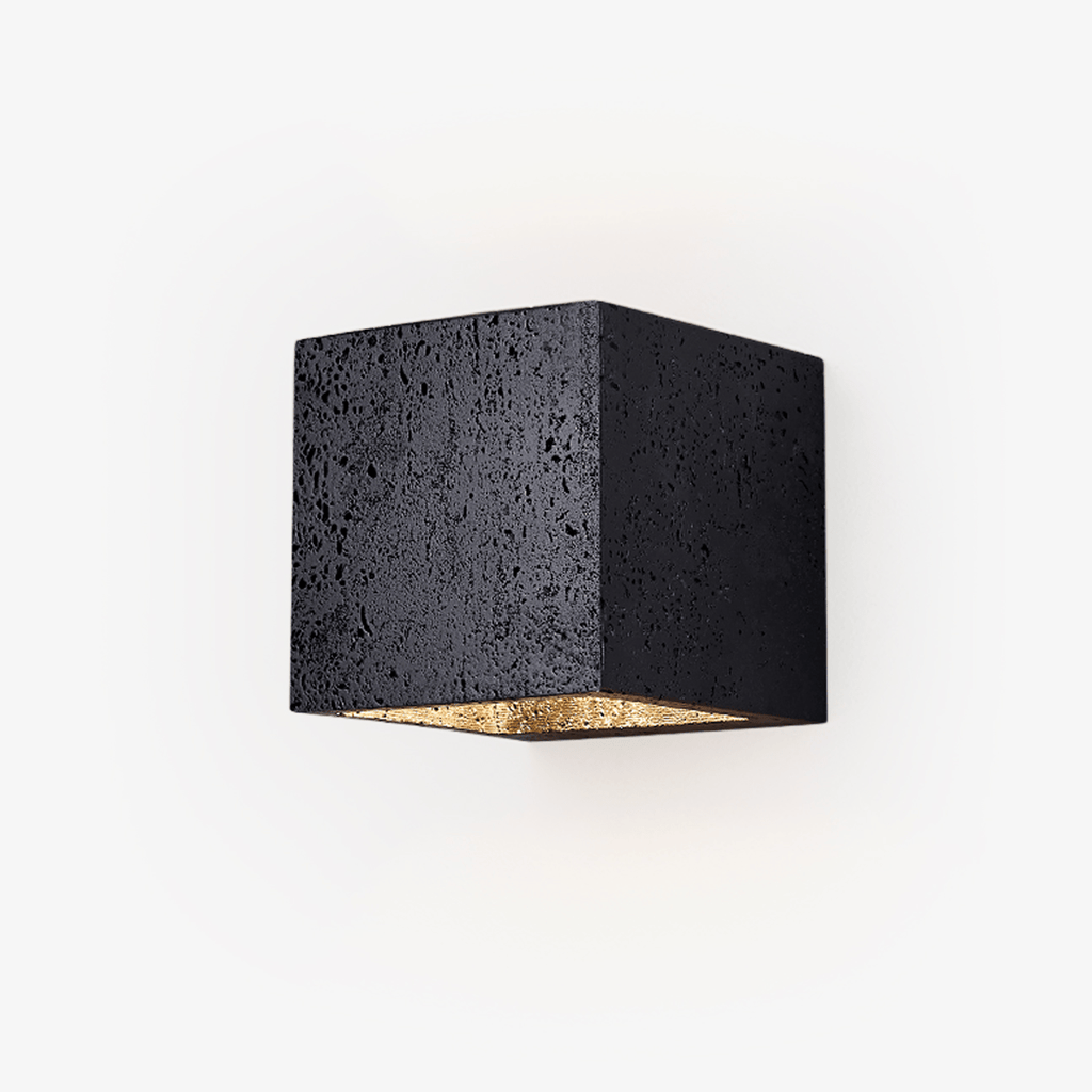 Vulcanis Cube Wall Light, Hardwired Wall Sconce, detail 2