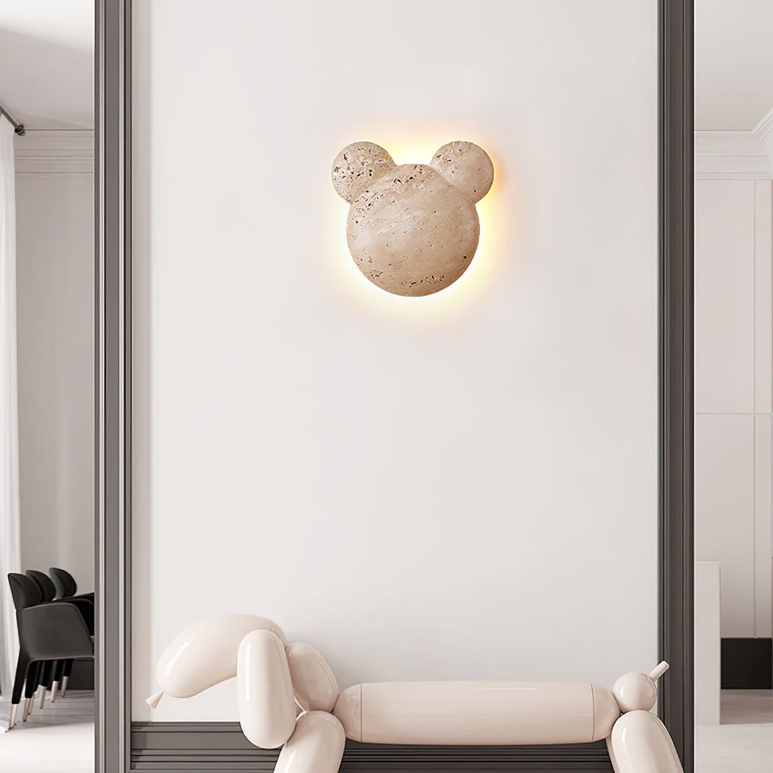 Bearstone Wall Light, Hardwired Wall Sconce, detail 6