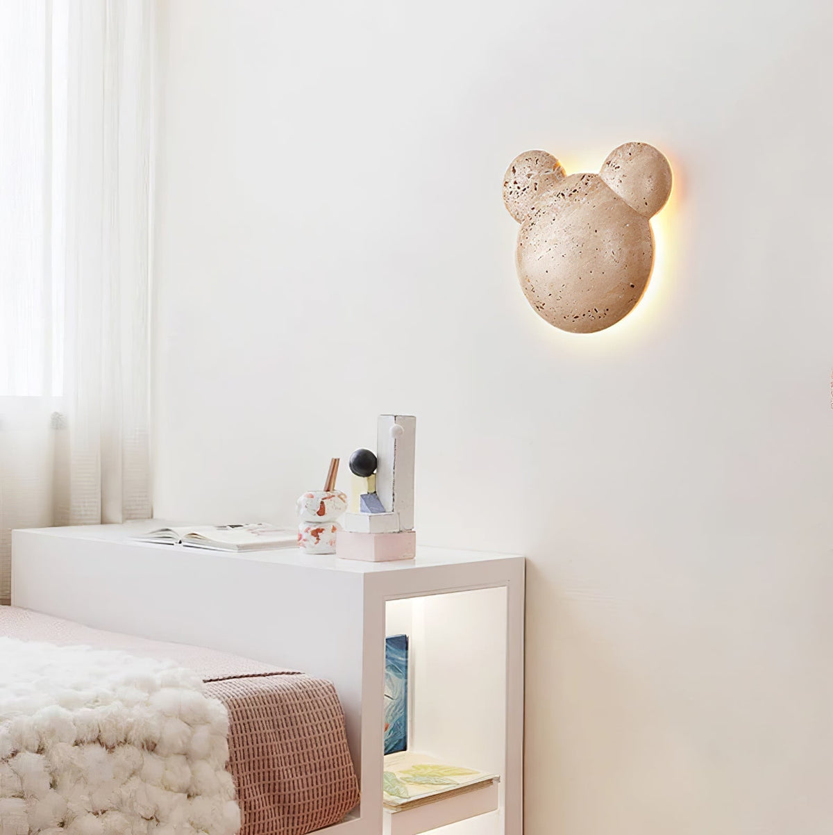 Bearstone Wall Light, Hardwired Wall Sconce, detail 4