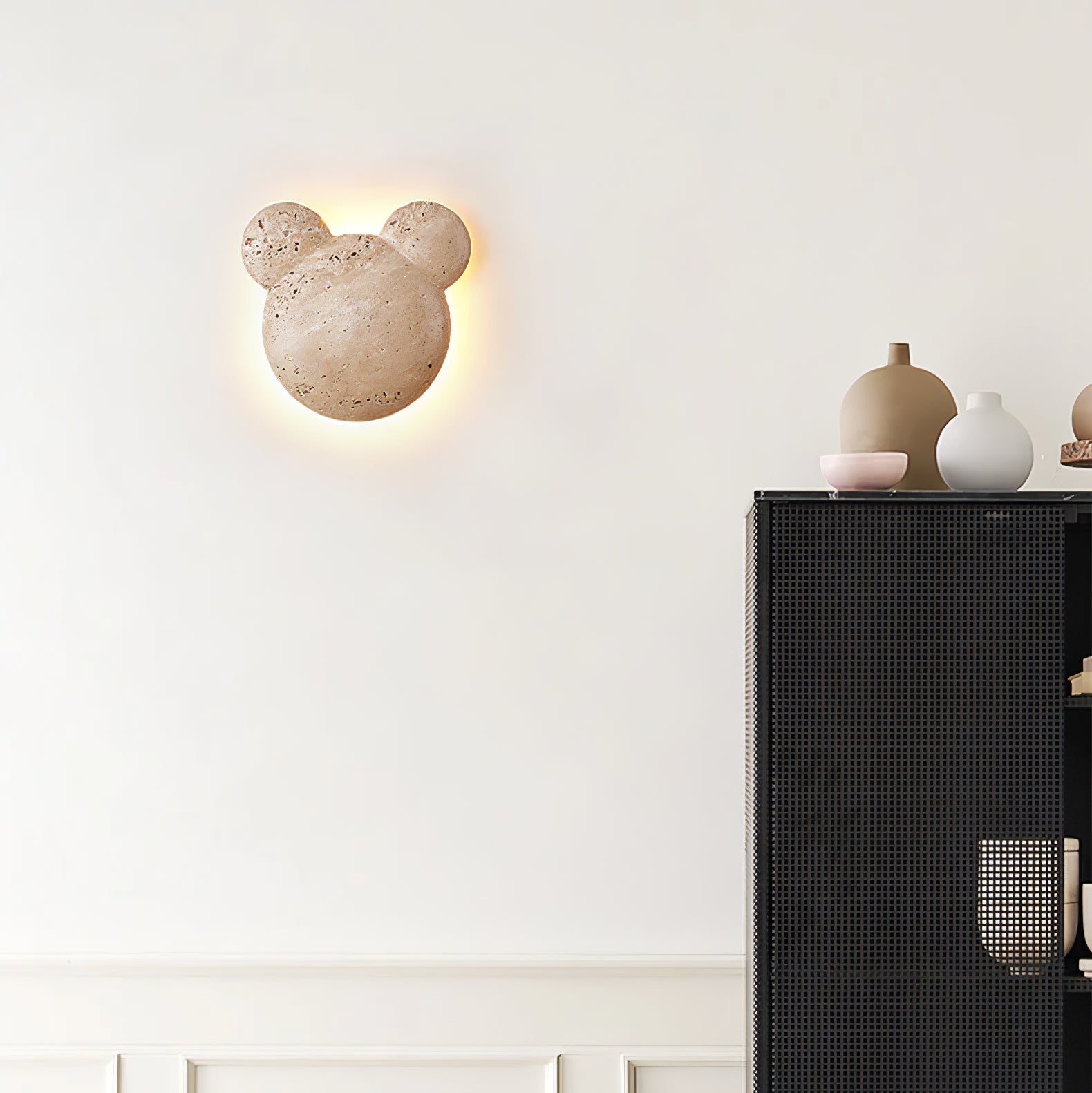 Bearstone Wall Light, Hardwired Wall Sconce, detail 3