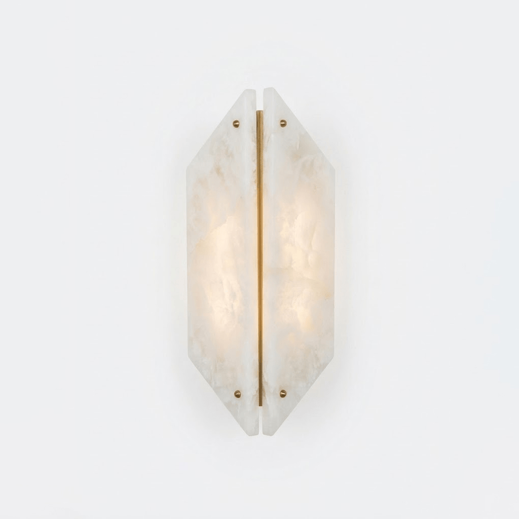 Onyxa Crest Alabaster Wall Light, Hardwired Wall Sconce, detail 23