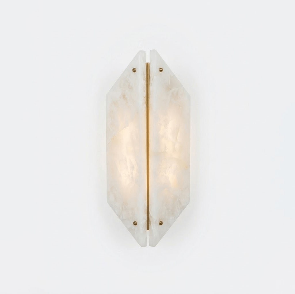 Onyxa Crest Alabaster Wall Light, Hardwired Wall Sconce, detail 23