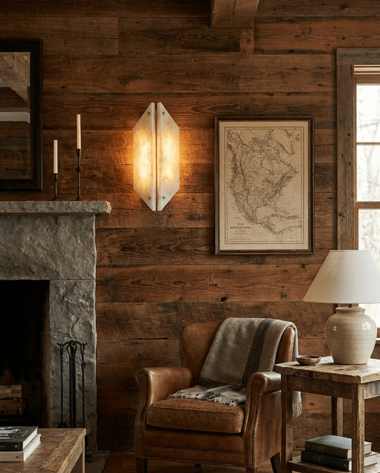 Onyxa Crest Alabaster Wall Light, Hardwired Wall Sconce, detail 3