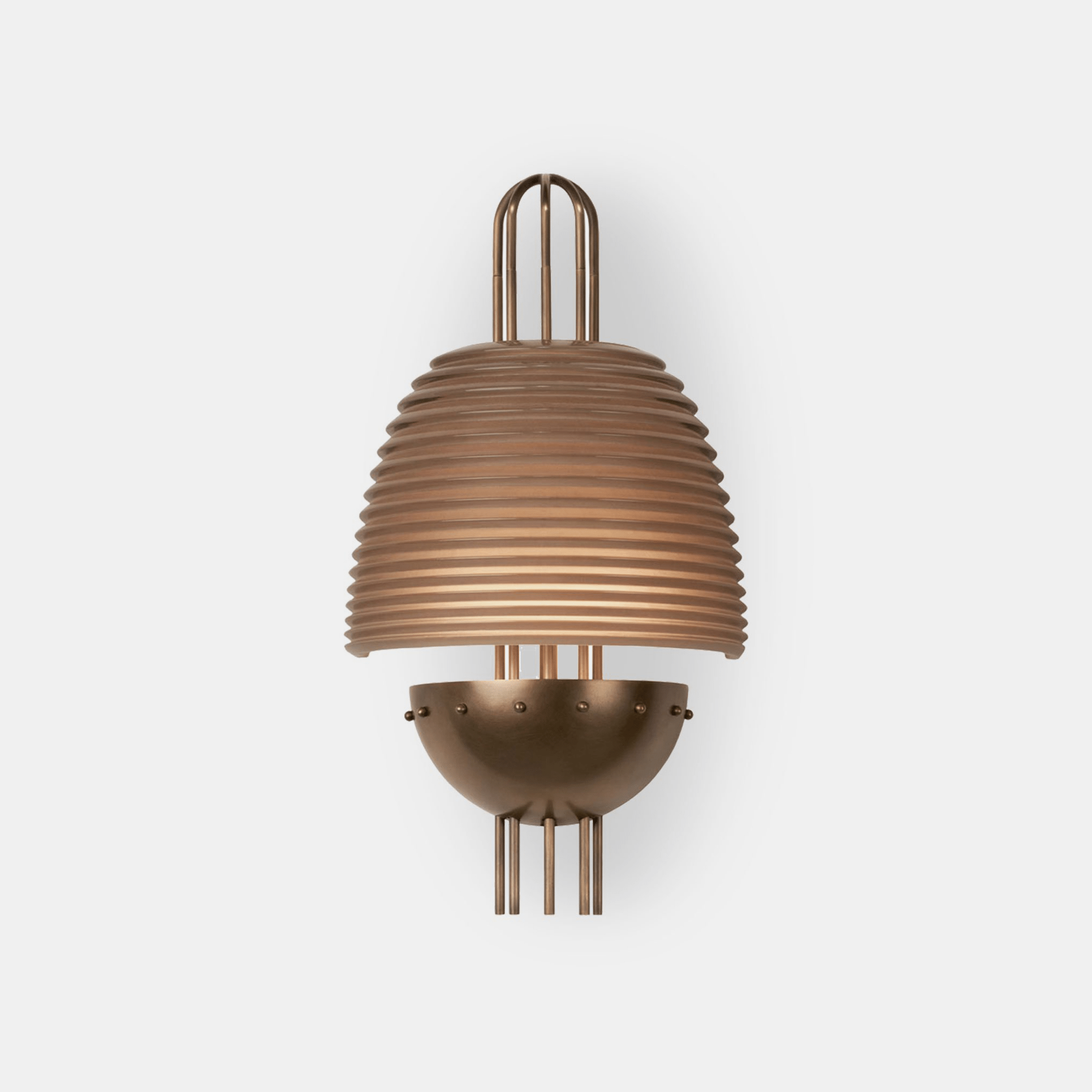 Arclune Ribbed Wall Light, Hardwired Wall Sconce, Metal, Dia 21cm x H 35cm