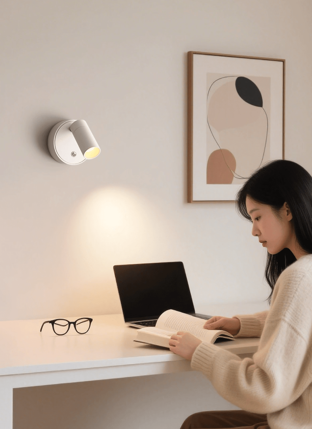 Luma Pivot Rechargeable Wall Light, Bathroom Wall Sconce, detail 9