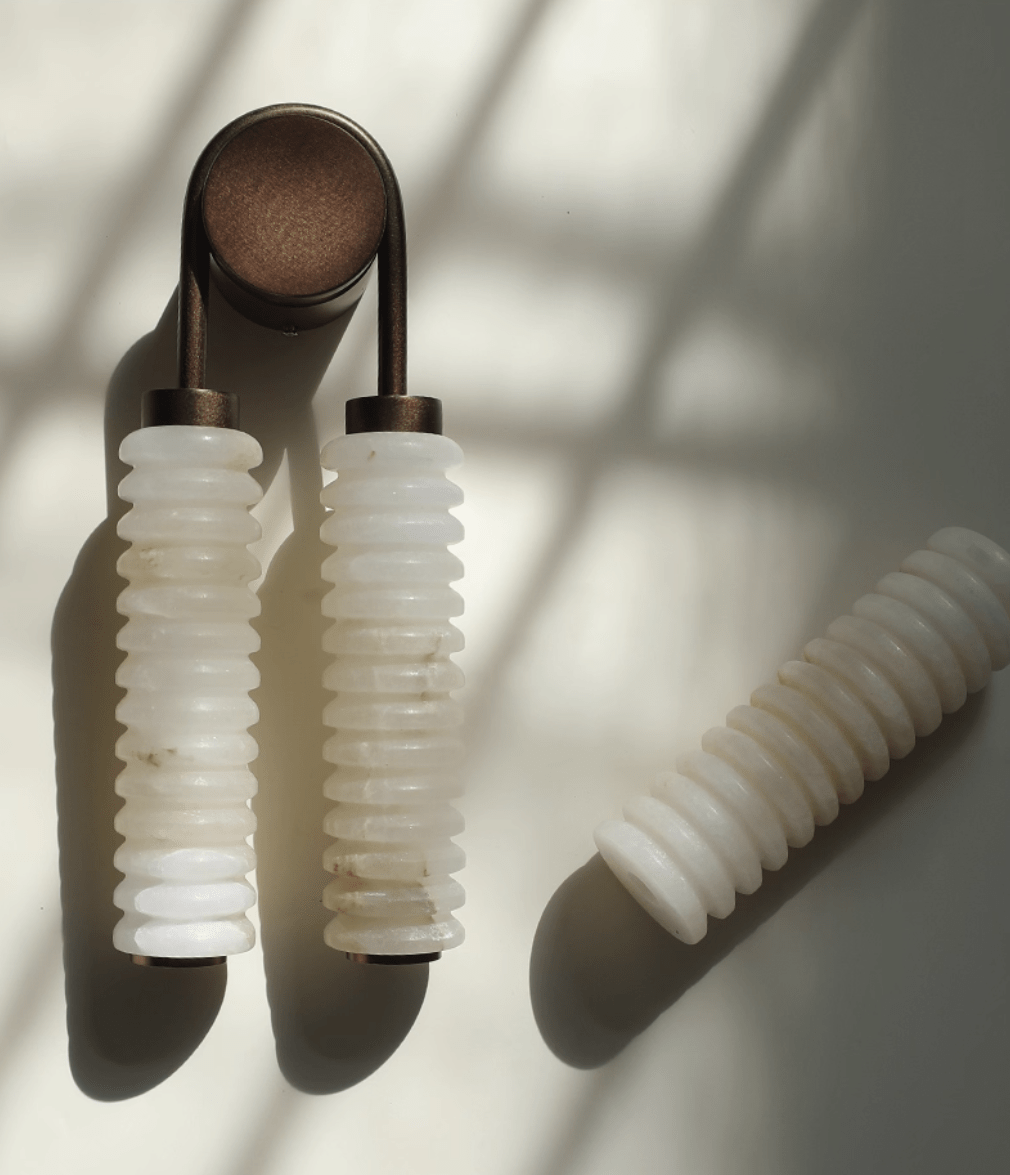 Calla Ribbed Alabaster Wall Light, Hardwired Wall Sconce, detail 19
