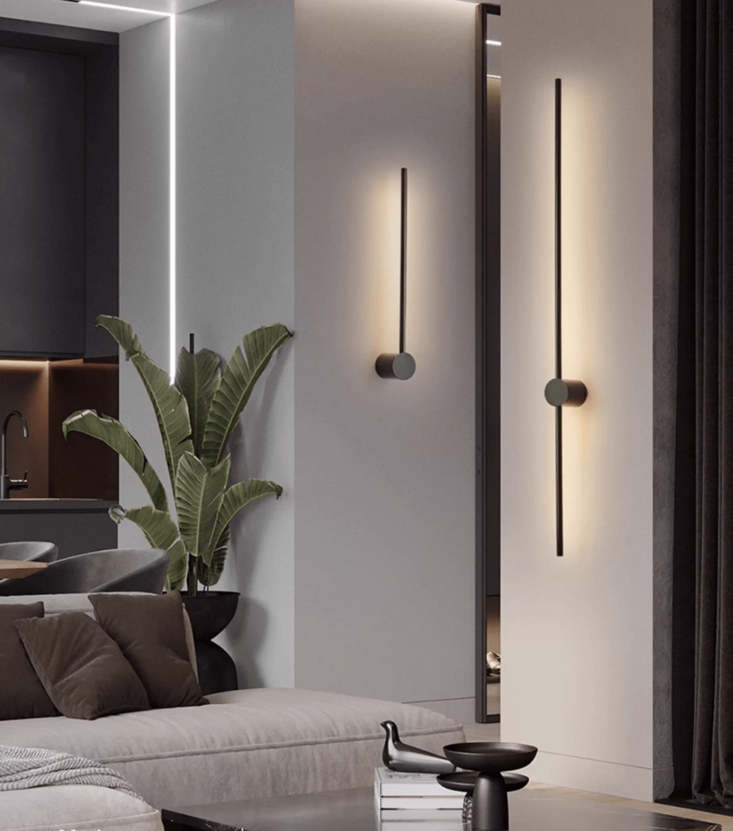 Luma Rod Portable Rechargeable Wall Light - Dia 10cm x L 60cm Metal, Bathroom Wall Sconce, detail 10